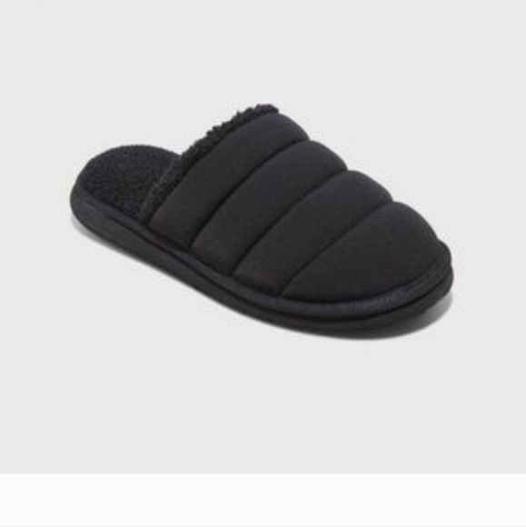 NWT Wondershop Billie Puffer Slide Slippers Black Men’s Size 13-14 Lounge New - Picture 1 of 5